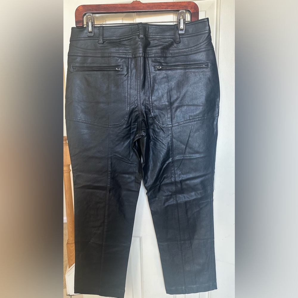 NWOT Free People We The Free Black Faux Leather Pants- Size 10 - Picture 5 of 8